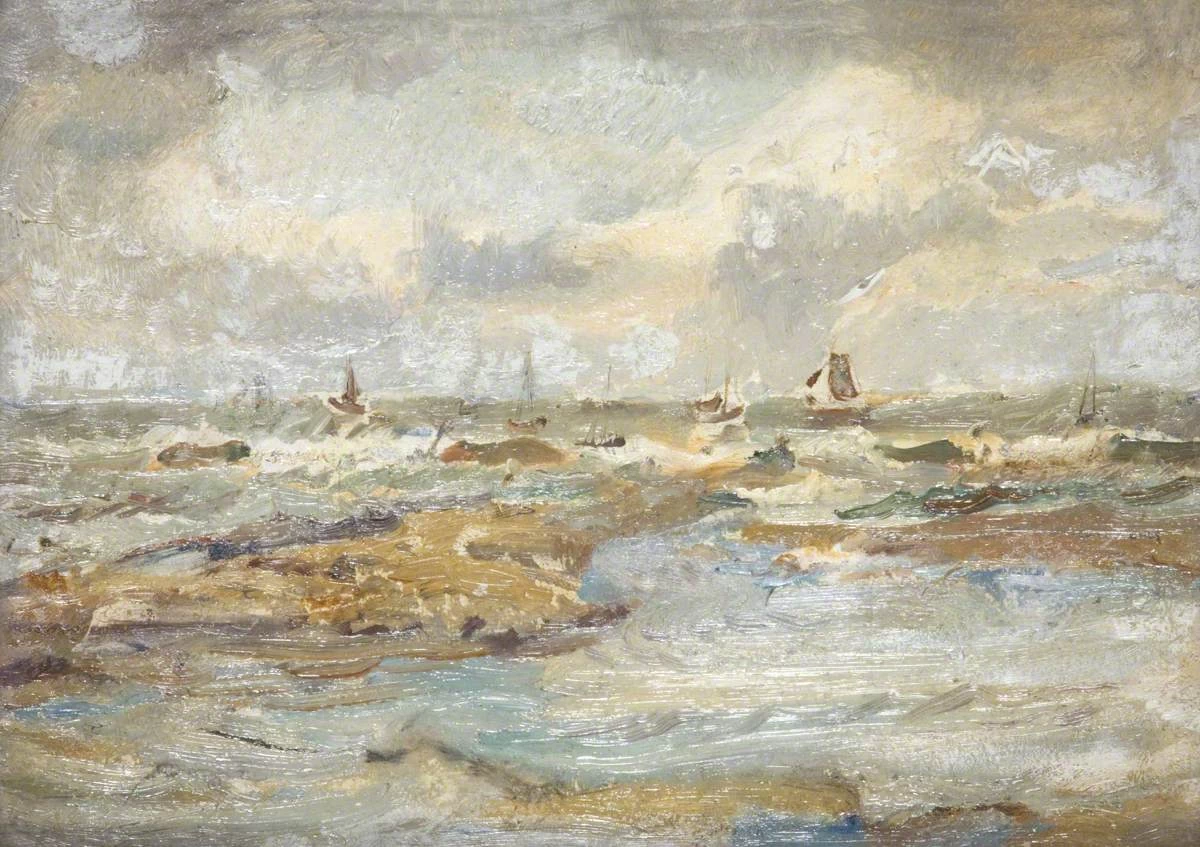Ethel Walker - Mare mosso, Yorkshire, Amgueddfa Cymru, Museo Nazionale del Galles